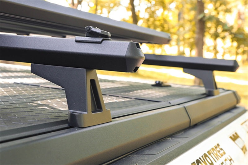 Dee Zee Deezee Cargo Management - Universal Hex Series Cross Rails - 74in. Kit - Texture Black DZ99783TB DZ99783TB Photo - Mounted