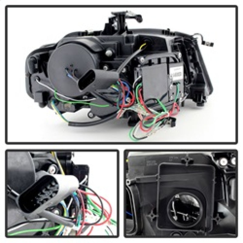 Spyder Audi A4 09-12 Projector Headlights Xenon/HID Model Only - DRL LED Blk PRO-YD-AA408-HID-DRL-BK 5080752 5080752 Photo - Unmounted