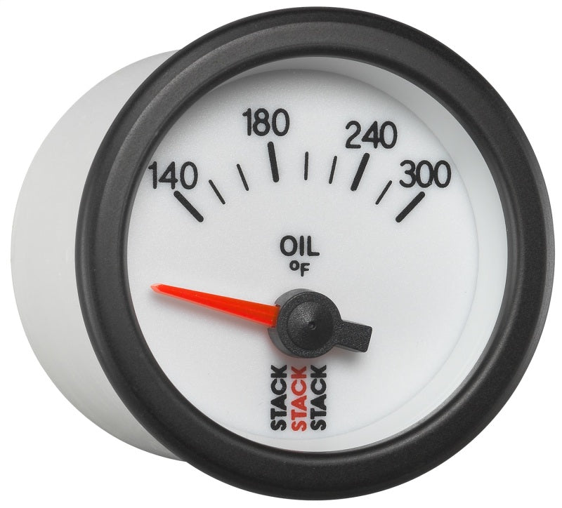 Autometer Stack 52mm 140-300 Deg F 1/8in NPTF Electric Oil Temp Gauge - White ST3260 ST3260 User 5