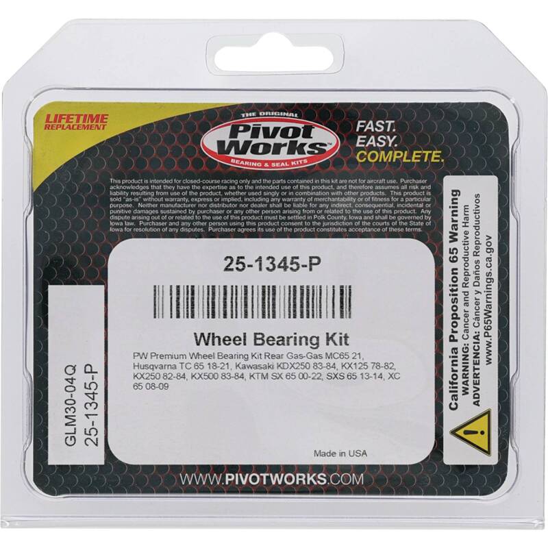 Pivot Works Pw Premium Wheel Bearing 25-1345-P 25-1345-P Photo - Primary