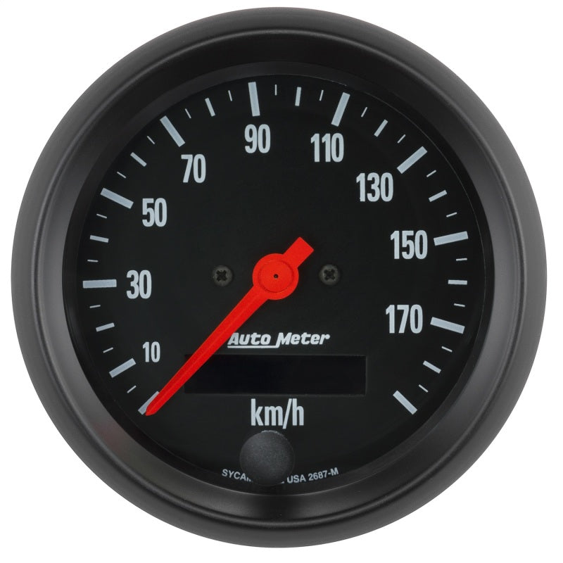 Autometer Z-Series 0-190KM/H 3-3/8in Electric Prog. Speedometer W/ LCD ODO Gauge 2687-M 2687-M Photo - Primary