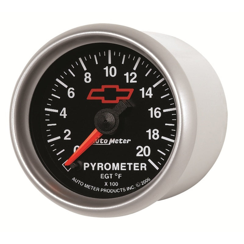 AutoMeter Gauge Pyrometer (Egt) 2-1/16in. 2000 Deg. F Stepper Motor Chevy Red Bowtie Black 3645-00406 3645-00406 User 1