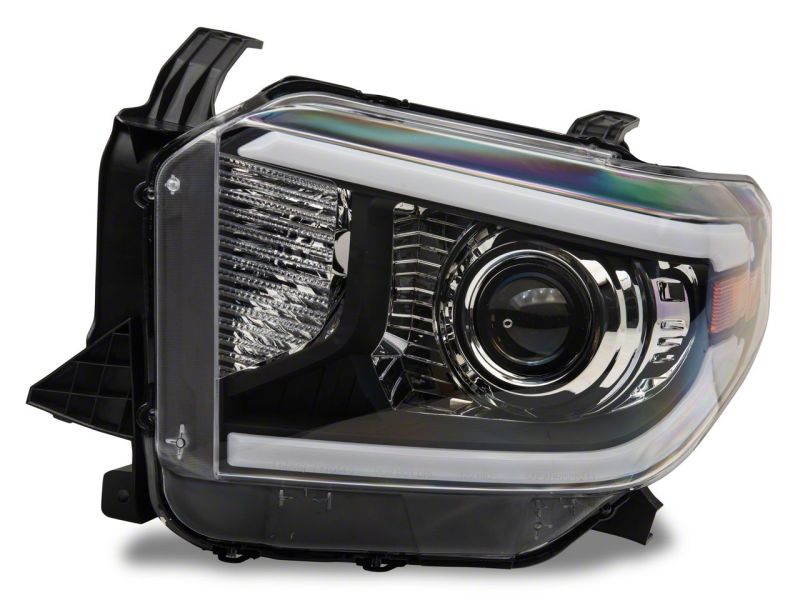 Raxiom 14-21 Toyota Tundra Axial Series Projector Headlights w/ LED Bar- Blk Housing (Clear Lens) TU16010 TU16010 Photo - Close Up