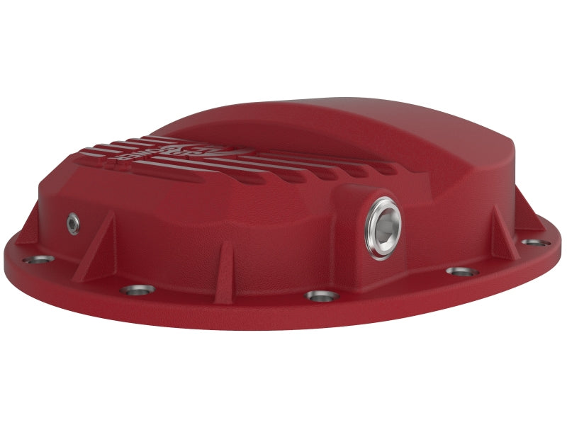 aFe Pro Series GMCH 9.5 Rear Diff Cover Red w/ Machined Fins 19-20 GM Silverado/Sierra 1500 46-71140R 46-71140R Photo - Unmounted
