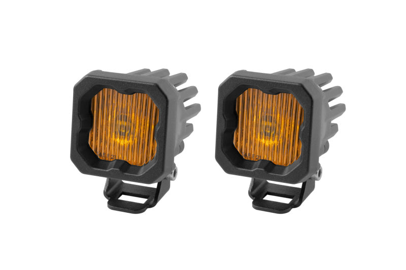 Diode Dynamics Stage Series C1 LED Pod - Yellow SAE Fog Standard ABL (Pair) DD6848P DD6848P Photo - Primary