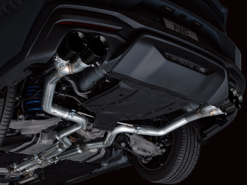 AWE Tuning AWE 2024 Ford Mustang GT Fastback S650 RWD Track Edition Catback Exhaust w/ Quad Diamond Black Tips 3020-43650 3020-43650 Photo - Mounted