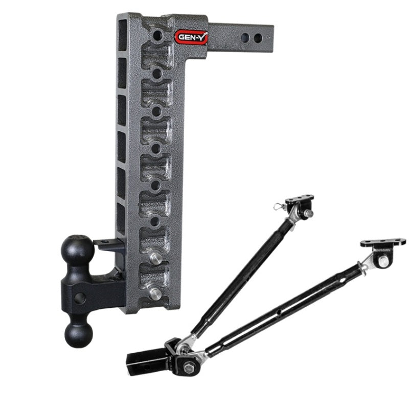 GEN-Y Hitch Gen-Y Mega Duty 2in Shank 17.5in Drop 16K Hitch w/Dual-Ball/Pintle Lock/Stabilizer Kit GH-528 GH-528 User 1