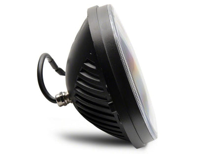 Raxiom 97-18 Jeep Wrangler TJ & JK Axial 7-In LED Headlights w/ DRL - Blk Housing (Clear Lens) J143372 J143372 Photo - Close Up
