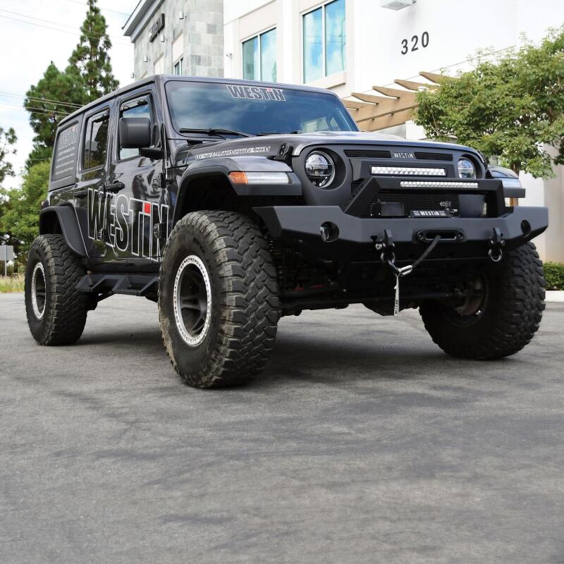 Westin WJ2 Full Width Front Bumper w/LED Light Bar Mount 59-80125 Photo - Mounted