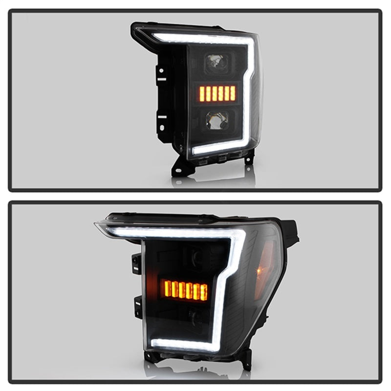 SPYDER Signature 20-21 Ford F150(Halogen Model) Proj. Headlights - Black(PRO-YD-FF15021HALSI-SEQ-BK) 5088710 5088710 Photo - Unmounted