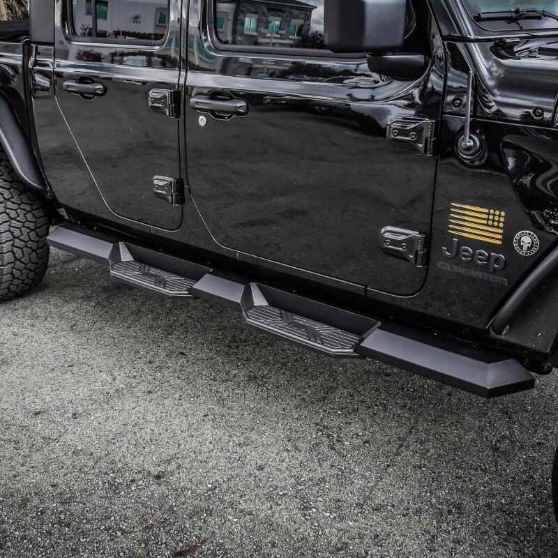 Westin 2020 Jeep Gladiator HDX Xtreme Nerf Step Bars - Textured Black 56-24165 56-24165 Photo - Mounted