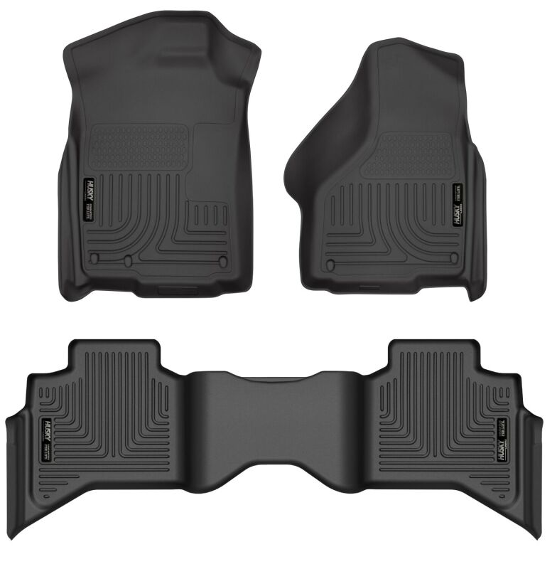 Husky Liners 09-12 Dodge Ram 1500 Quad Cab WeatherBeater Black Front & Second Seat 99011 Photo - Primary