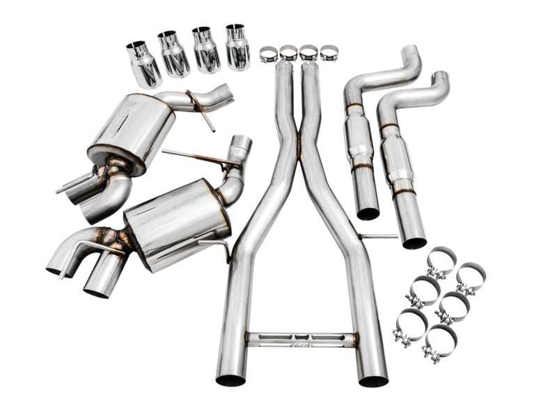 AWE Tuning 16-19 Chevy Camaro SS Res Cat-Back Exhaust -Touring Edition (Quad Chrome Silver Tips) 3015-42092 3015-42092 Photo - out of package