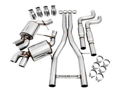 AWE Tuning 16-19 Chevy Camaro SS Res Cat-Back Exhaust -Touring Edition (Quad Chrome Silver Tips) 3015-42092 3015-42092 Photo - out of package