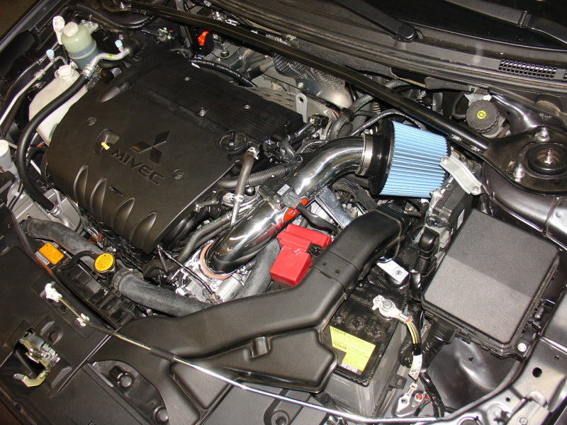 Injen Polished Tuned Air Intake 09-11 Mitsuibishi Lancer GTS 2.4L 4 Cyl SP1838P Photo - Mounted