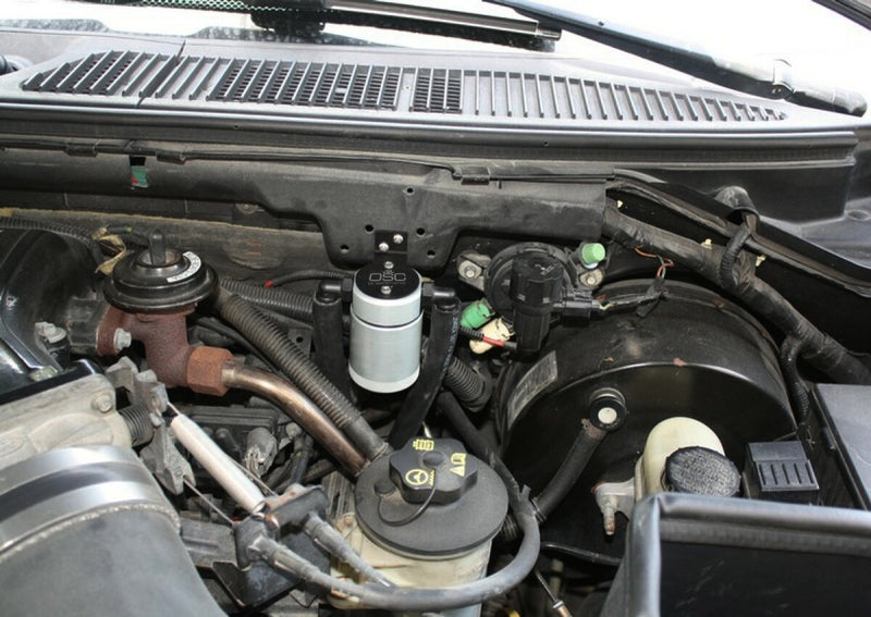 J&L 99-04 Ford Lightning Driver Side Oil Separator 3.0 - Clear Anodized 3027D-C 3027D-C Photo - Primary