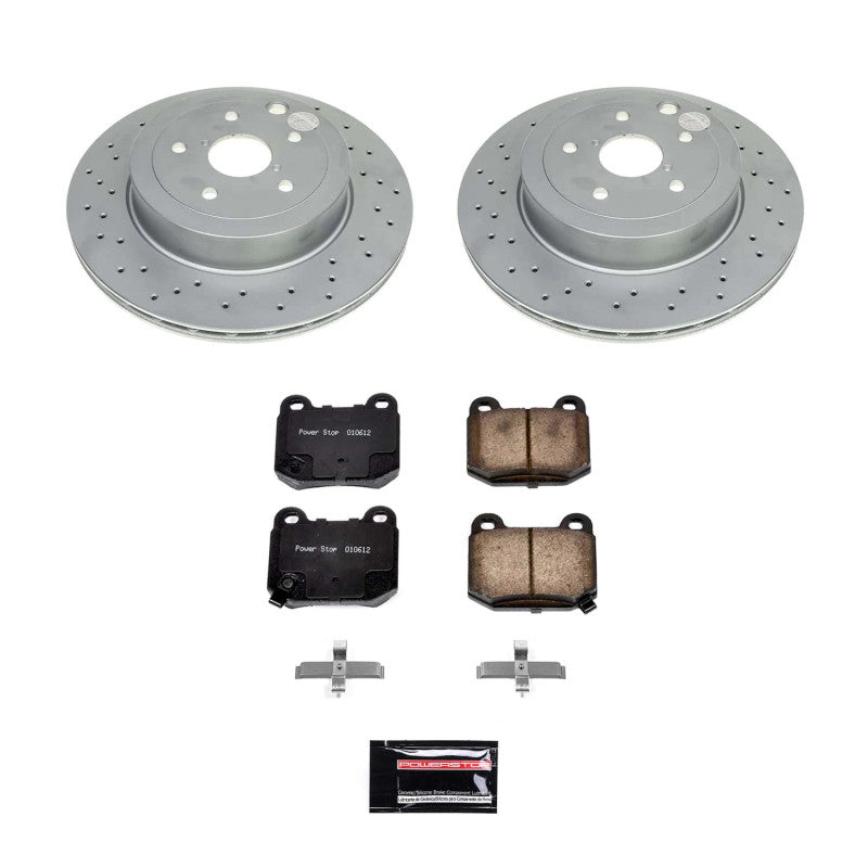 PowerStop Power Stop 2021 Subaru WRX (w/2 Piston Rear Calipers) Rear Z17 Coated Brake Kit CRK9015