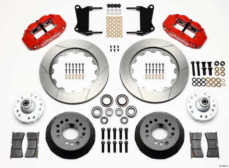 Wilwood Narrow Superlite 6R Front Hub Kit 14.00in Red 67-69 Camaro 64-72 Nova Chevelle 140-9804-R 140-9804-R Photo - Primary