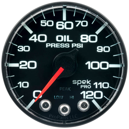 Autometer Gauge Oil Pressure 2 120 Psi Stepper Motor w/Pk, Warn Black/Black Spek P325328 User 1