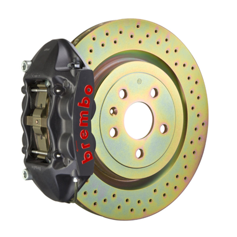 Brembo SS Rear GTS BBK 4 Piston Cast 365x28 1pc Rotor Drilled-Black HA 2P4.8503AS 2P4.8503AS Photo - Primary