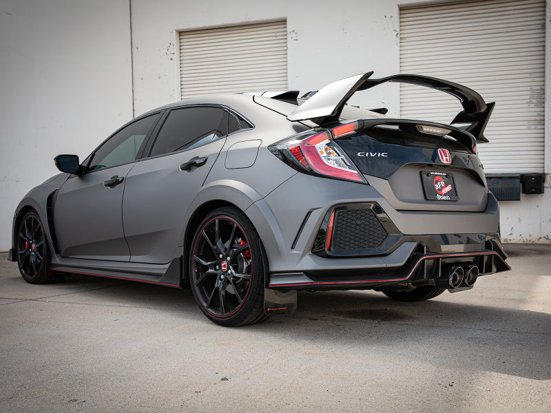 aFe Takeda 2.5in 304SS Axle-Back Exhaust System 17-19 Honda Civic Type R L4-2.0L (t) 49-36626-C 49-36626-C Photo - Mounted