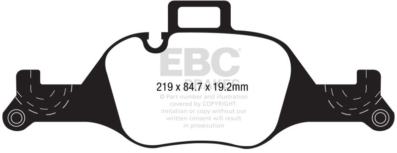 EBC 2017+ BMW 530 G30 Yellowstuff Front Brake Pads DP42289R DP42289R Photo - Primary