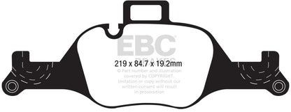 EBC 2017+ BMW 530 G30 Yellowstuff Front Brake Pads DP42289R DP42289R Photo - Primary