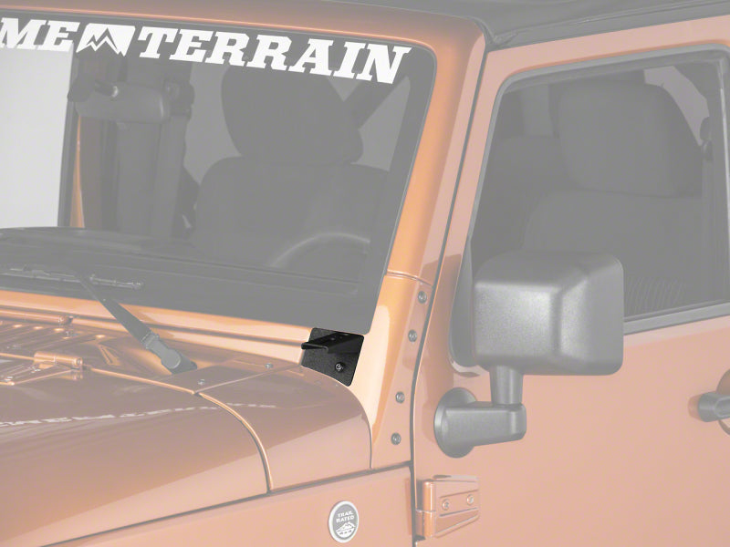 Raxiom 07-18 Jeep Wrangler JK Windshield Mounted Light Brackets J106736 J106736 Photo - Primary
