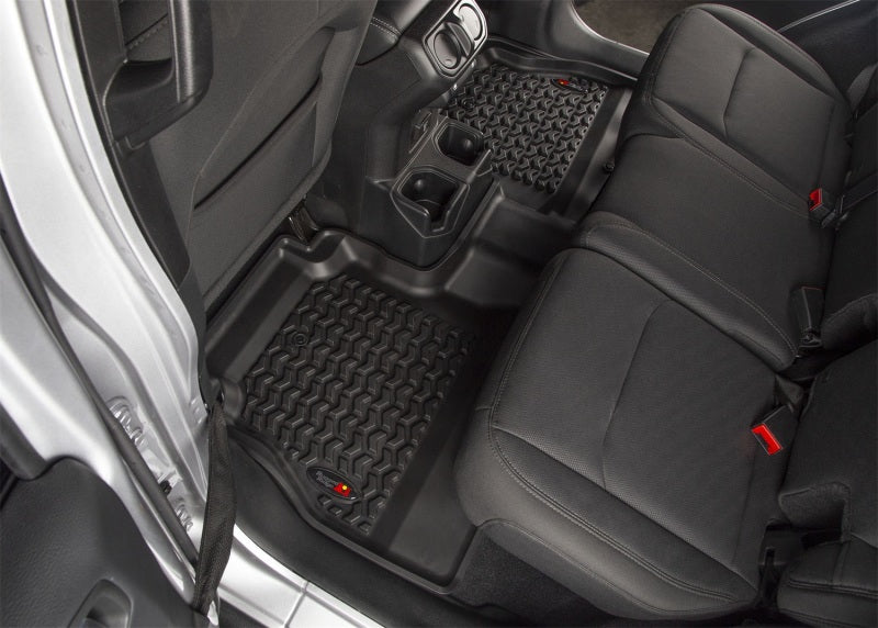 Rugged Ridge All Terrain Floor Liner,Rear,Black;18-18 Wrangler Unlimited JLU 12950.48 Photo - Mounted
