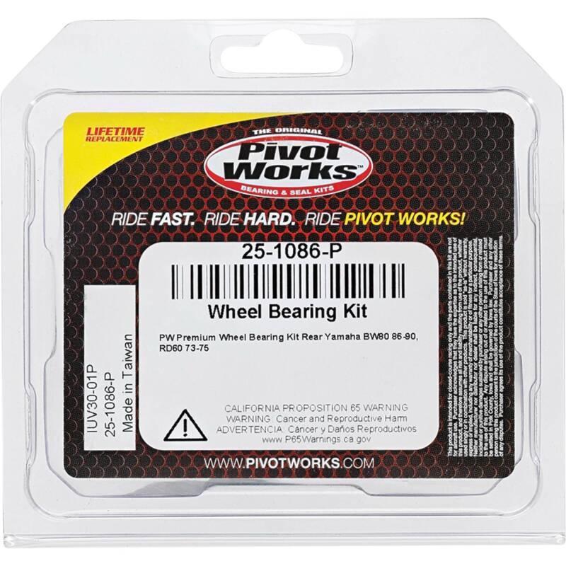 Pivot Works Yamaha Wheel Bearing Kit Premium Bearings 25-1086-P 25-1086-P Photo - Primary