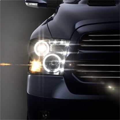 Spyder Dodge Ram 1500 09-14 Projector Headlights Halogen- CCFL Halo LED - Blk PRO-YD-DR09-CCFL-BK 5030320 5030320 Photo - Mounted