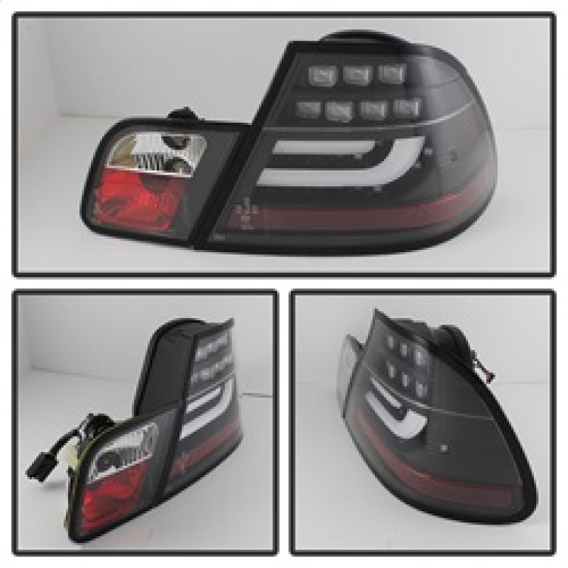 Spyder BMW E46 3-Series 04-06 2Dr Light Bar Style LED Tail Lights Black ALT-YD-BE4604-LBLED-BK 5076564 5076564 Photo - Unmounted