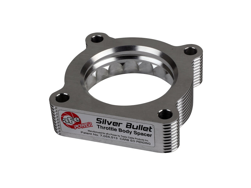 aFe 07-12 Dodge 1500 / 07-12 Dodge Dakota V6 3.7L Silver Bullet Throttle Body Spacer - Silver 46-32010 46-32010 Photo - Primary