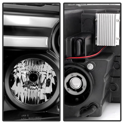 Spyder Dodge Ram 09-12 Projector Headlights Light Bar DRL Black PRO-YD-DR09-LBDRL-BK 5081001 5081001 User 1