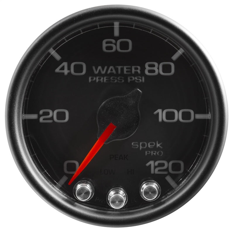 Autometer Spek-Pro Gauge Water Press 2 1/16in 120psi Stepper Motor W/Peak & Warn Blk/Blk P34532 P34532 User 2