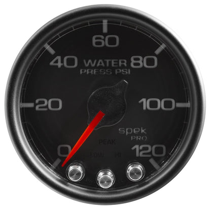 Autometer Spek-Pro Gauge Water Press 2 1/16in 120psi Stepper Motor W/Peak & Warn Blk/Blk P34532 P34532 User 2