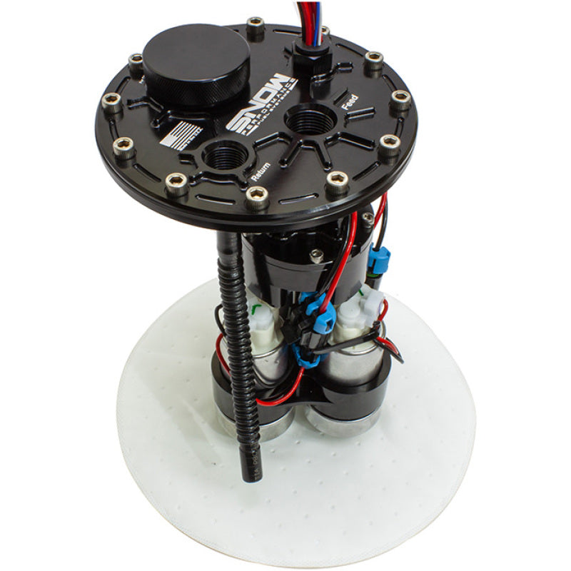 Snow Performance Snow Universal 10 Gal 8.72in Tank Depth Multi Pump Max Flow Fuel Hat - Triple Pump SNF-52900R SNF-52900R Photo - Primary
