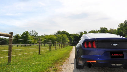 Corsa Performance 15-16 Ford Mustang Eco Boost 2.3T Sport 3in Cat-Back 14343BLK Photo - Mounted