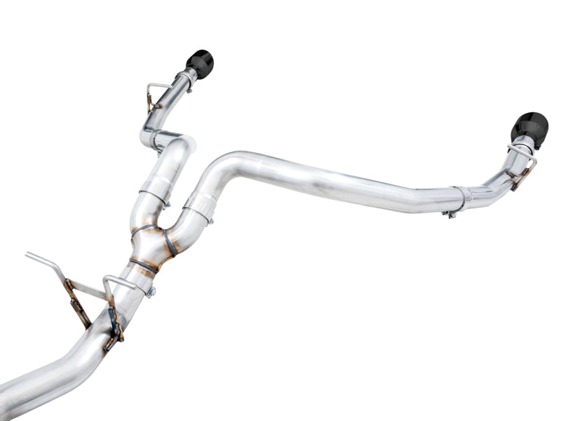 AWE Tuning 19-21 RAM 1500 5.7L (w/Cutouts) 0FG Dual Rear Exit Cat-Back Exhaust - Diamond Black Tips 3015-33006 3015-33006 Photo - out of package