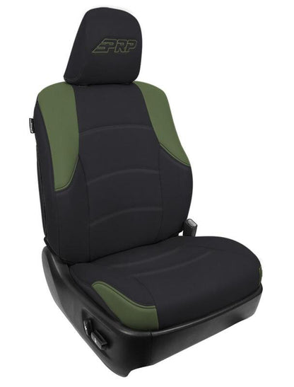 PRP Seats PRP 11-24 Toyota 4Runner Front Seat Covers (Pair) - Black/Olive Green B066-04 B066-04 Photo - Primary