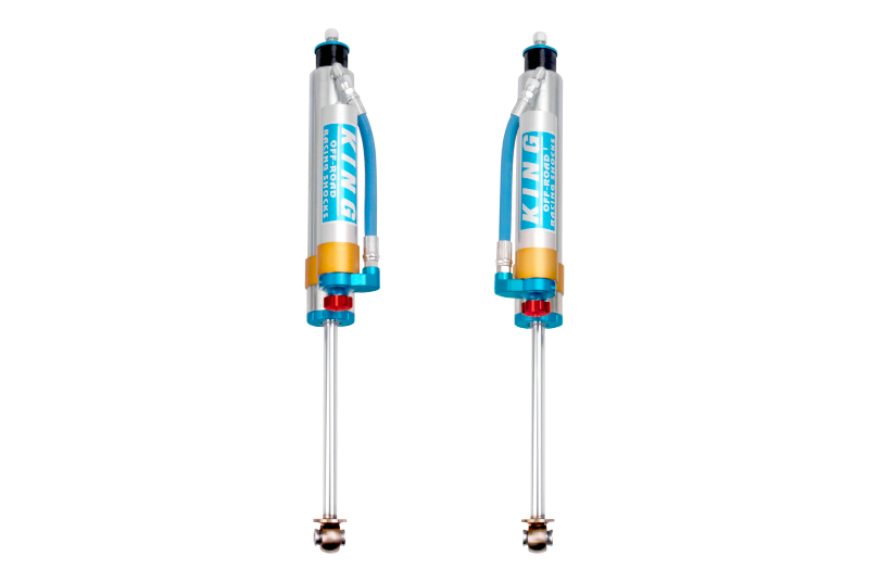 King Shocks 07-18 Jeep Wrangler JK Front 2.5 Dia Piggy Hose Res Shock 0-2in Lift w/Adjuster (Pair) 25001-180A 25001-180A Photo - Primary