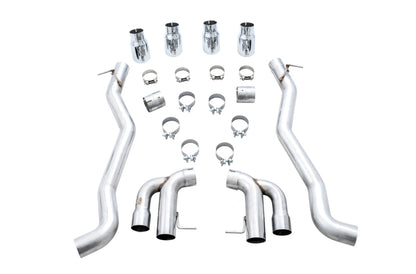AWE Tuning 18-19 BMW M5 (F90) 4.4T AWD Axle-back Exhaust - Track Edition (Chrome Silver Tips) 3020-42069 3020-42069 Photo - out of package
