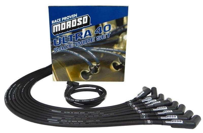 Moroso Ultra 40 Race Wire; Unsleeved, SBC; Under the Header, HEI Style Cap 73726 User 1