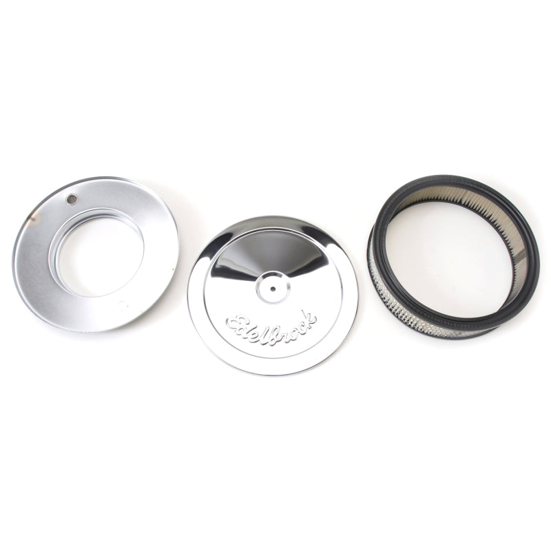 Edelbrock Air Cleaner, Pro-Flo Series, Round, Steel Top, Paper Element, 10" Dia. 1208 Photo - Primary