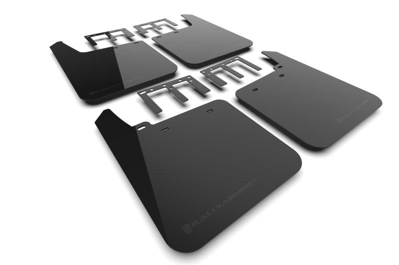 Rally Armor 19-24 GMC Sierra 1500 AT4 Black UR Mud Flap w/ Metallic Black Logo MF100-UR-BLK-MBK MF100-UR-BLK-MBK Photo - Primary