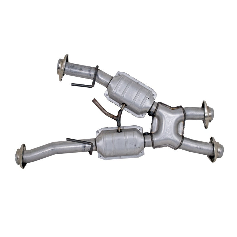 BBK 79-93 Mustang 5.0 Short Mid X Pipe w Catalytic Converters 2-1/2 For Automatic Long Tube Headers 1810 1810 Photo - Primary