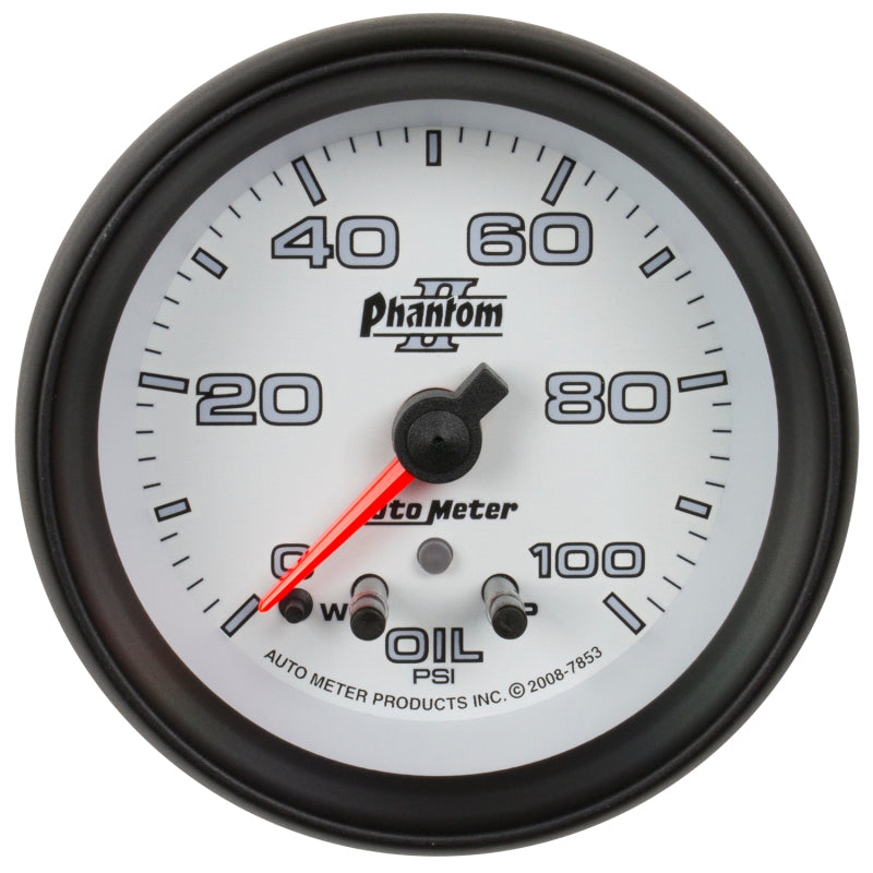 Autometer Gauge, Oil Press, 2 1/16", 100psi, Stepper Motor w/ Peak & Warn, 7853 Photo - Primary