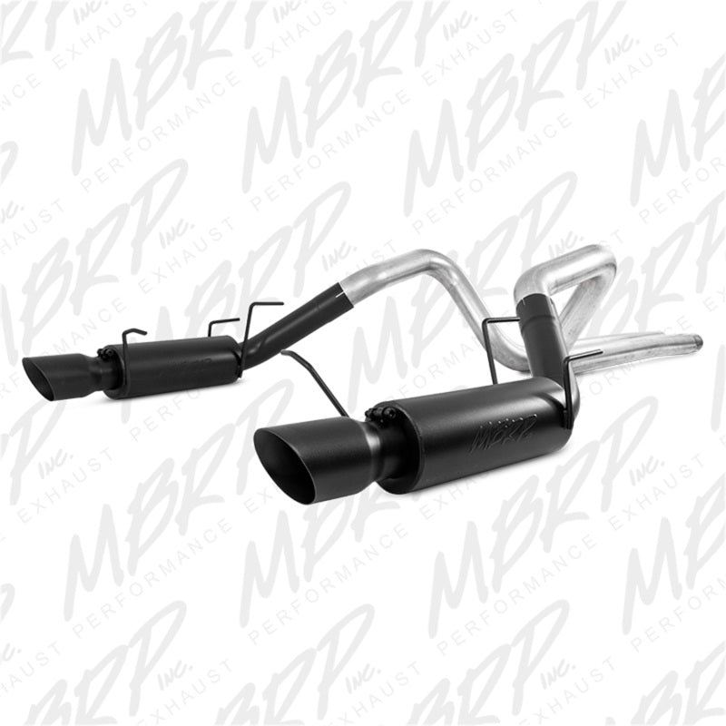 MBRP 11-14 Ford Mustang GT 5.0L 3in Cat Back Dual Split Rear Race Version S7264BLK Photo - Primary