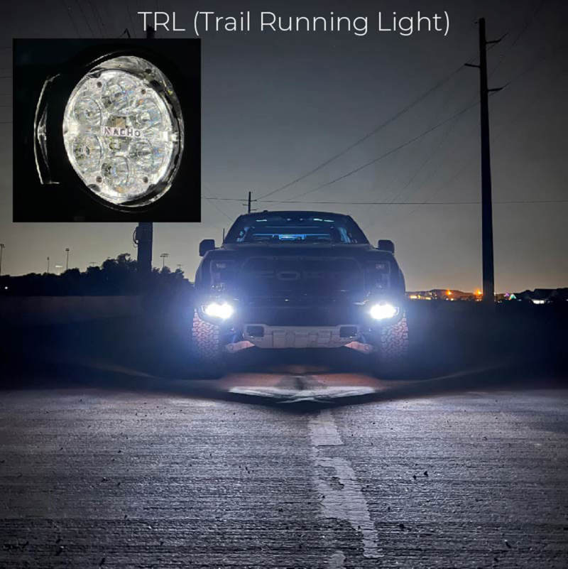 ARB NACHO Quatro Flood 4in. Offroad LED Light - Pair PM451 PM451 Photo - Mounted