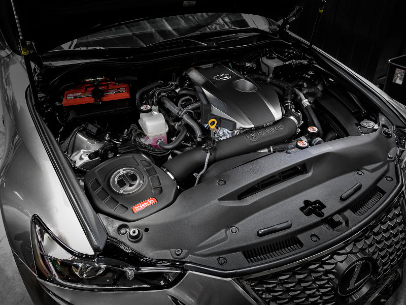 aFe Takeda Momentum Pro 5R Cold Air Intake System Lexus IS 200t 16-17 TM-2019B-R Photo - Mounted